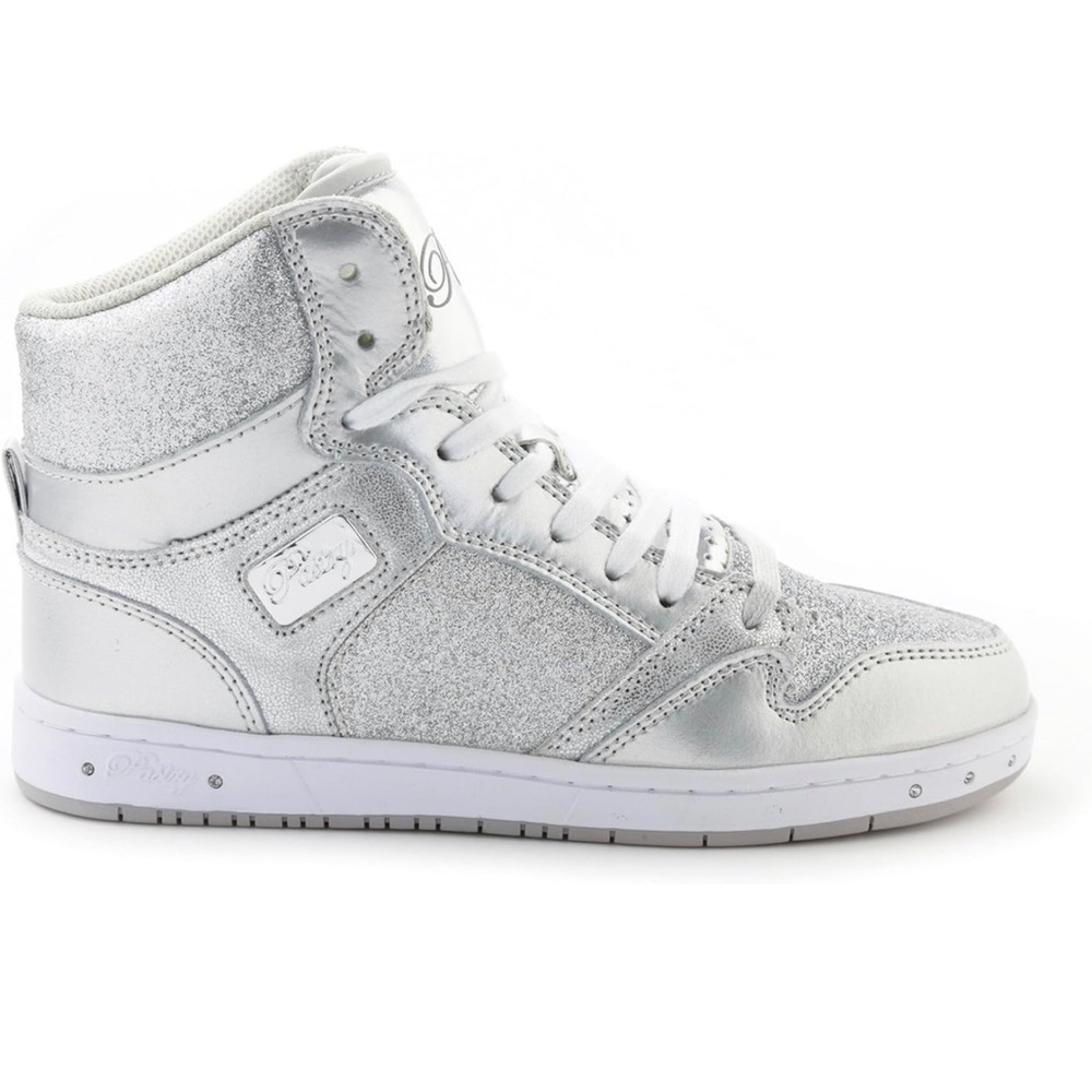 Pastry Women's Glam Pie Glitter High Top Sneakers (5.5 women’s) (SILVER) - Picture 4 of 4